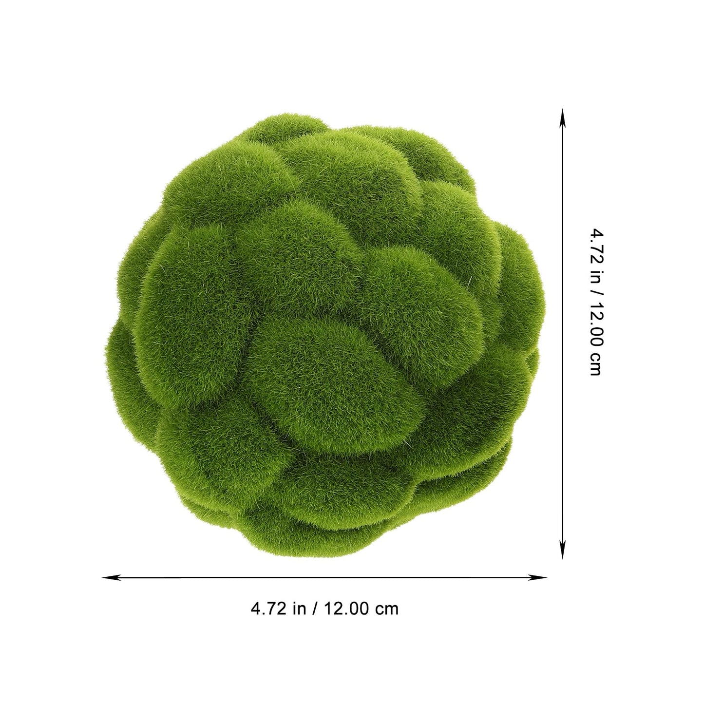 DOITOOL Green Moss Balls Decorative for Bowls - 4 Pcs Fake Moss Balls Faux Decorative Spheres for Bowl Fillers, Vase Filler, Wedding Decor, Table Arrangement, DIY Crafts (3.9" + 4.7")