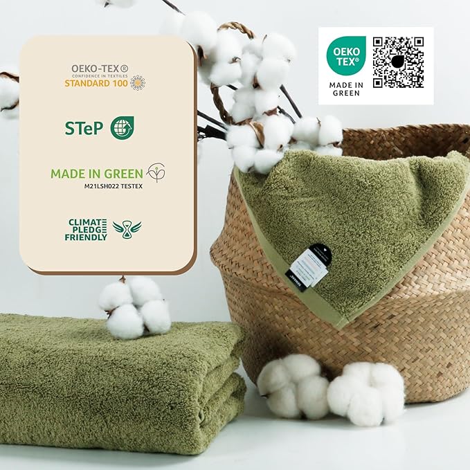 SEMAXE 4-Pack Luxury Bath Towels