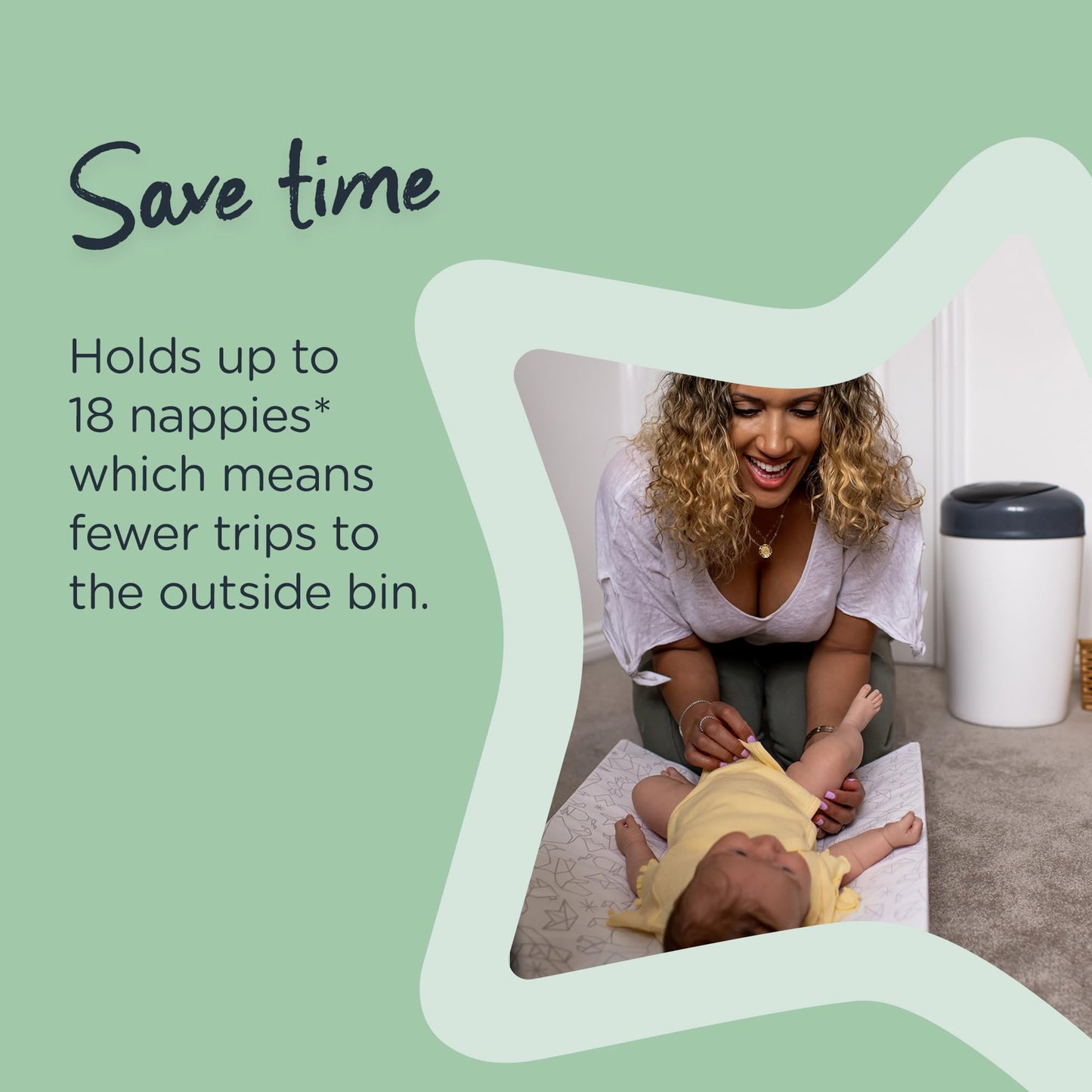 Tommee Tippee Simplee Sangenic Refill Cassettes Pack of 6 Refill Cassettes, Only Suitable for Use in Simplee Sangenic Nappy Bins, Odour and Germ Protection, 100% Recycled Chassis