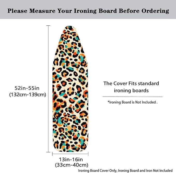 Rainbow Leopard0 Ironing Board Cover and Pad