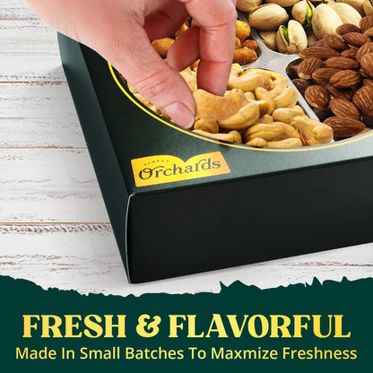 Fathers Day Nuts gift Basket of Cravings Gourmet Collection, Healthy Kosher Snacks, Premium Mixed Nuts Box Bouquet Platter Perfect for a Fathers Day Gift Basket.