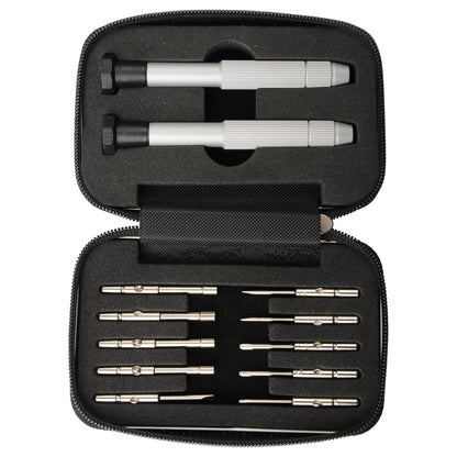 CJRSLRB Screwdrivers Kit Repair Tool for Eyeglass/Glasses/Watch/Cellphone/Clock 12-Pieces Eyeglass Repair Tools Kit Precision Mini Screwdriver Set (Travel Pocket)