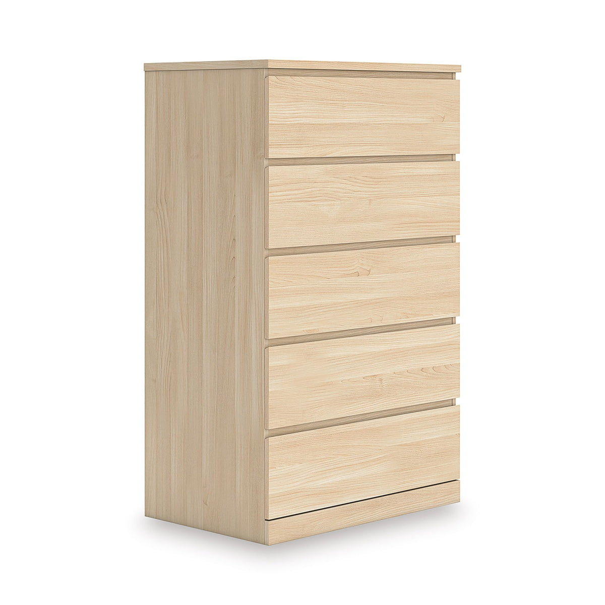 Signature Design by Ashley Onita Contemporary 5-Drawer Chest with Ash Finish, Light Brown