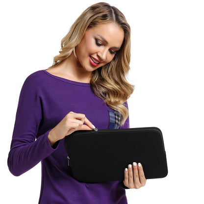 CCPK Laptop Sleeve Case 13 inch for MacBook Air 13.6 inch Mac Pro 13.3" Accessories 13 inch Laptop Computer Sleeve Protective Carrying Case Cover Bag 2025 2024 2022 2020 M4 M3 M2 M1 A3240 A3113, Black