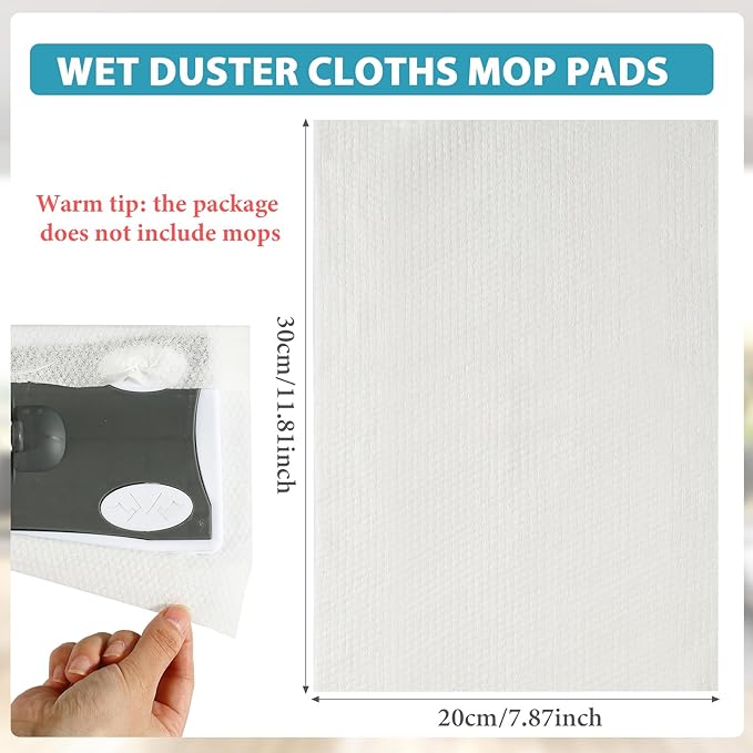 Wet Mop Pads Refills for Floor Cleaning Sweeper Wet Refills Disposable moist