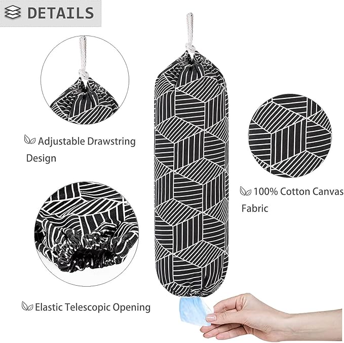 Plastic Bag Holder, Wall Mount Plastic Bag Organizer, Shopping Bags Carrier
