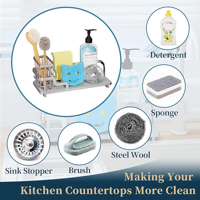 Consumest Sponge Holder for Kitchen Sink