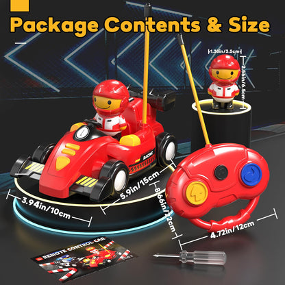 Lehoo Castle Toys for 1 2 3 Year Old Boy, Remote Control Cars for Kids Age 3, Pop-up RC Race Car 2 Year Old Boy Toys, Gifts for 1-3 Year Old Boys with Lights & Music