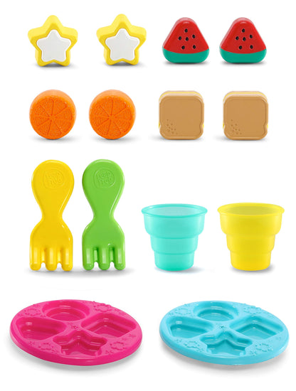 LeapFrog 603603 Shapes & Sharing Picnic Basket Baby Toy Educational and Interactive 16 Pieces for Creative and Learning Play For Boys & Girls 6 months, 1,2,3 Year Olds, Pink, One Size