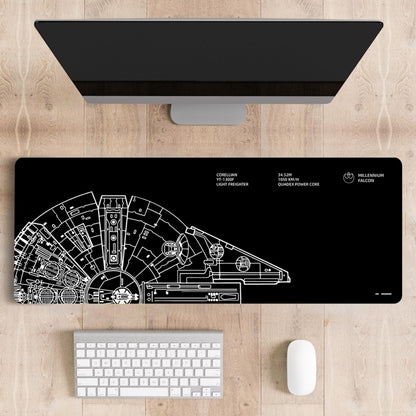 Stanoha Mousepad Desk Mat Gaming Large Keyboard Cute Office Desktop Computer Laptop Black XXL Long Giant Big Cool Modern Design Unique for Women Girls Men Boys Gamer Oversized Wide 30x12'' Mousepad