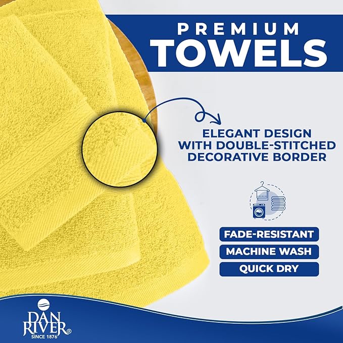 DAN River 8 PC Luxury Bath Towels