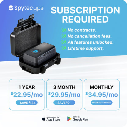 Spytec Atlas GPS Tracker for Vehicles & Kids (Subscription Required) | Up to 14-Day Battery Life | Waterproof Magnetic Case, Geofencing, Portable Real Time Mini GPS Car Tracker w/Lifetime Support