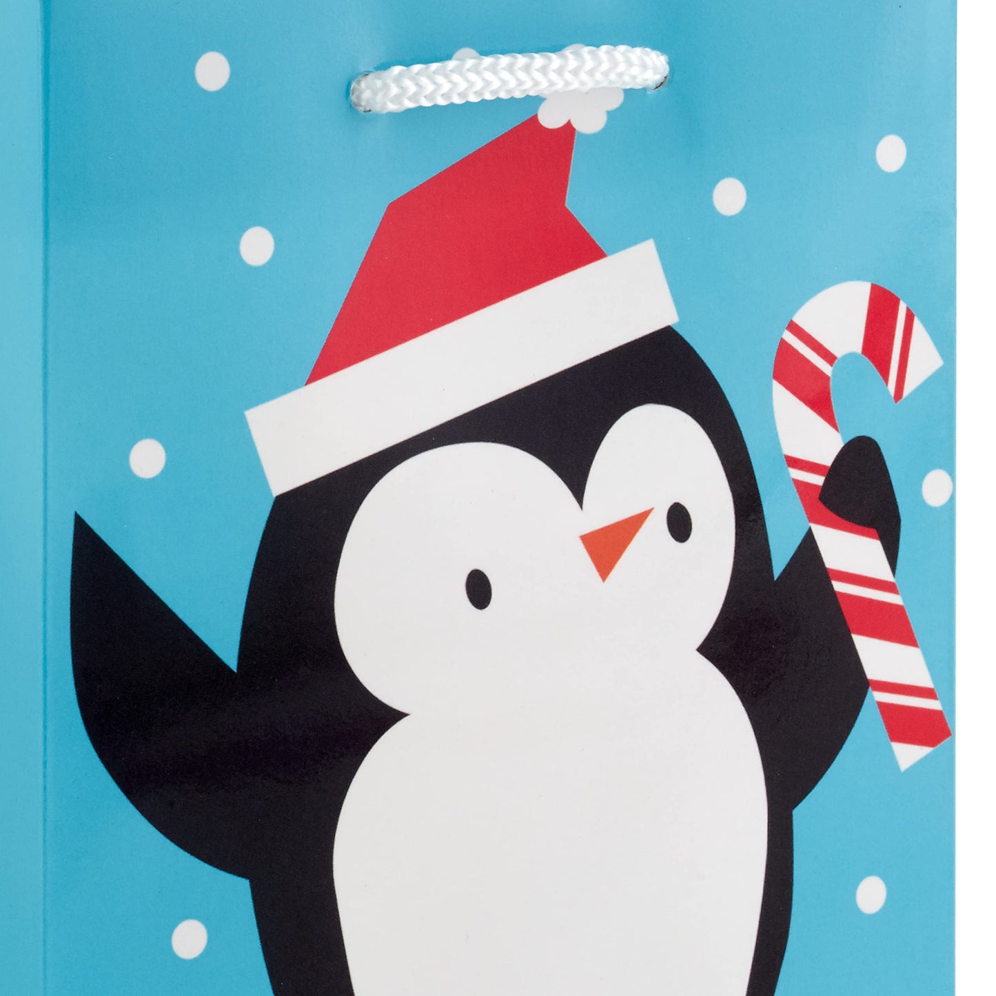 Hallmark Image Arts 5" Small Christmas Gift Bag Bundle (10 Bags: Santa, Plaid, Stripes, Penguin) for Kids, Coworkers, Gift Cards, Party Favors