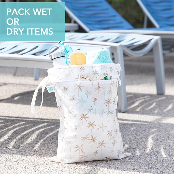 Bumkins Waterproof Wet Dry Bag for Baby, Swim Suit, Cloth Diapers, Pump Parts