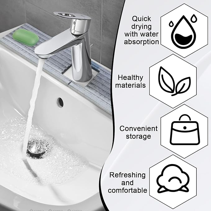 Faucet Mat for Kitchen Sink, Stone Faucet Mat for Kitchen Sink Tray