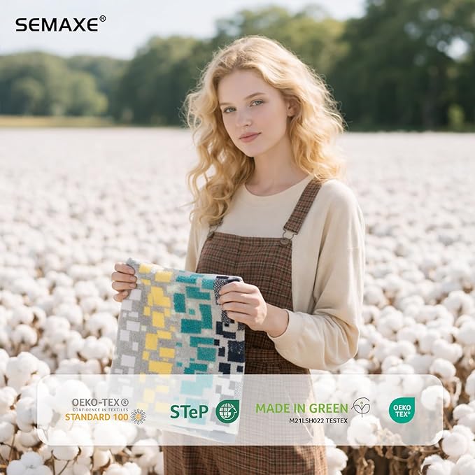 SEMAXE Hand Towels for Bathroom, 100% Cotton Towels