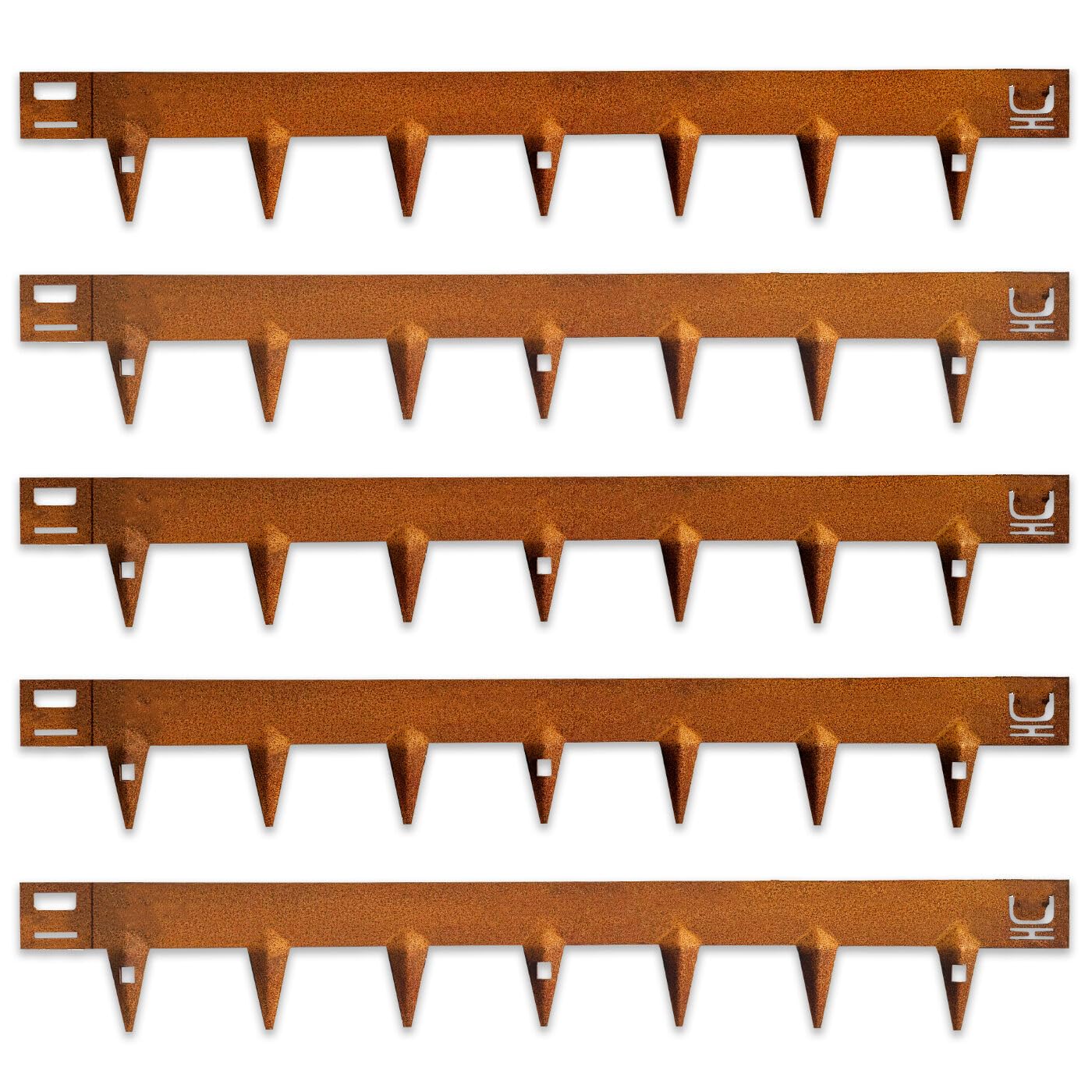 CORE EDGE Lawn Edging | Flexible Decorative Steel Edging Garden Border Edging Lawn Edging Strip Garden Border with a 65mm face Height (Corten)