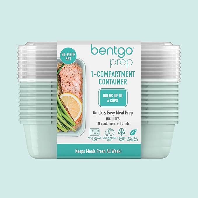 Bentgo Prep - 20-Piece 1-Compartment Reusable Meal Prep Containers