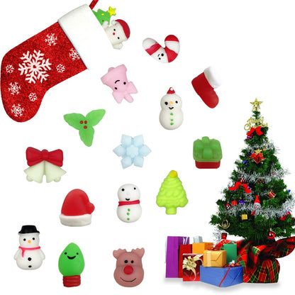Anditoy 100 PCS Christmas Mochi Squishy Toys Squishies Christmas Toys for Kids Girls Boys Toddlers Christmas Party Favors Stocking Stuffers Gifts