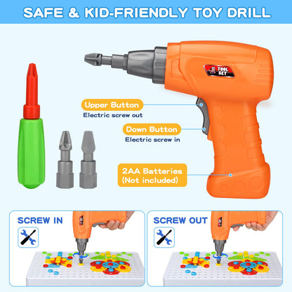 SHAWE 3D Take Apart Toy for 3 4 5 6 Years Old Boys Girls Gifts – Creative Construction Toys Kit – Puzzles Assembly DIY Play Set with Storage Box