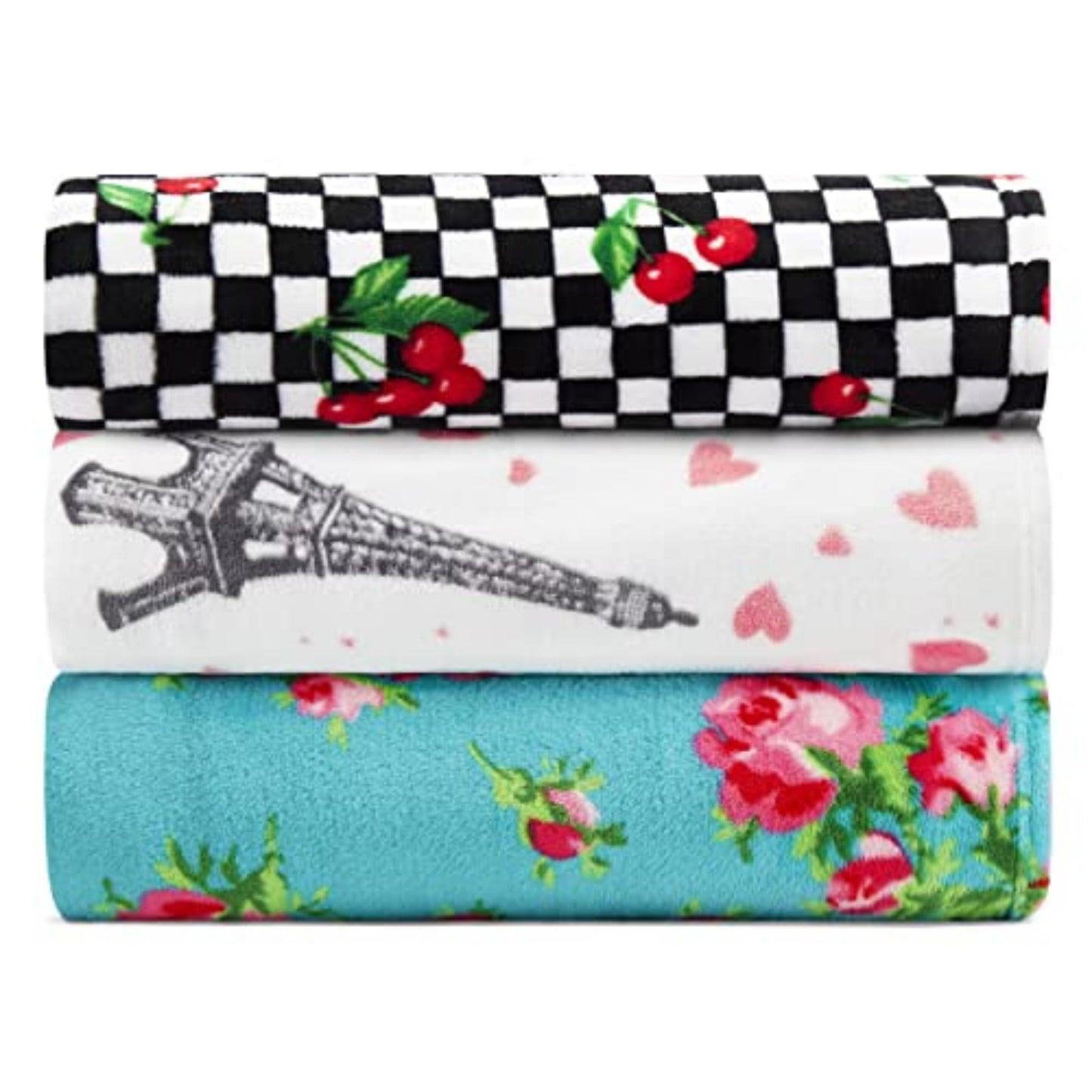 Betsey Johnson - Blanket, Buttery-Soft Throw Blanket for Couch or Bed, Boldly Plush & Oversized Bedding (Paris Love Pink, 50" x 70")