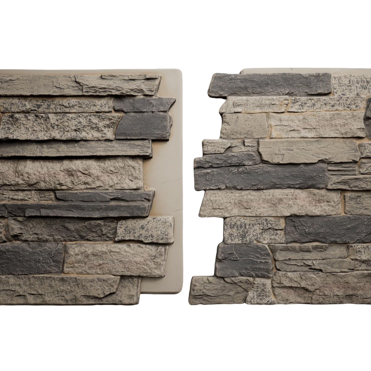 EverStone Acadia Ledge Faux Stone Panel, 49"W x 25 1/2"H x 1 1/4"D, Urban Color