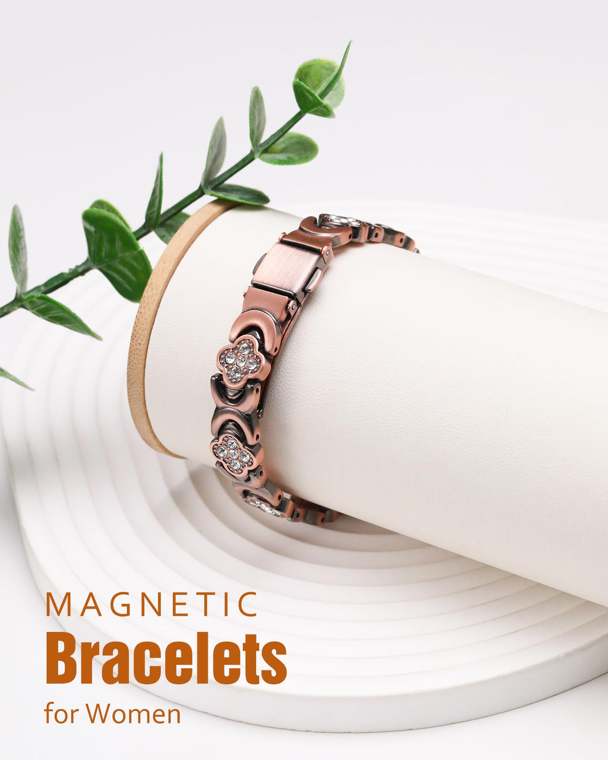 Jecanori Effective Magnetic Bracelets for Women, Ultra Strength Magnet Bracelet with Sizing Tool