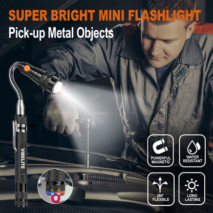 Magnetic Pickup Tool and 6 in 1 Multitool Pen with Touch Screen Stylus, Rulers, Bubble Level, Flathead, Phillips Screwdriver, Ballpoint Pen, BIrthday Gifts for Men, Him, Dad, Mechanic, Women, 2Pack