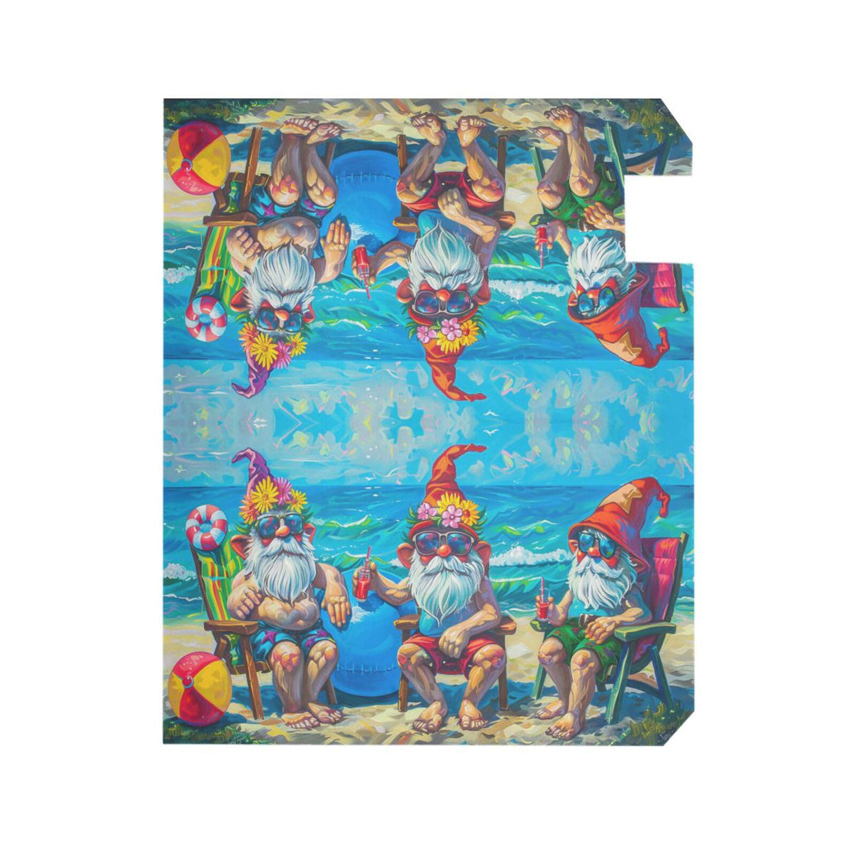 ALAZA Summer Gnomes Humor Magnetic Mailbox Cover Beach MailWraps Garden Yard Home Decor for Outside Standard Size-18"x 20.8"