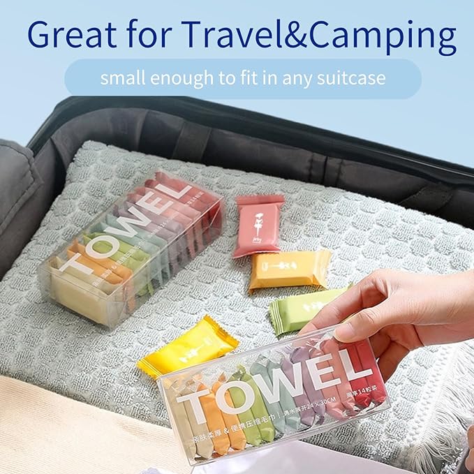 Disposable Compressed Towels, Portable Compressed Towel Tablets, Thicker Super