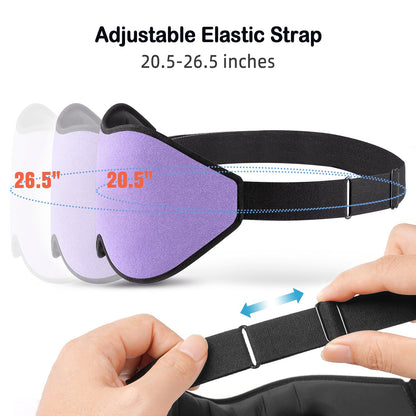 LitBear Sleep Mask for Side Sleeper Women Men, Eye Mask for Sleeping Light Blocking, 3D Contoured Cup Sleeping Mask, Soft Breathable Sleep Eye Mask with Adjustable Elastic Strap for Travel