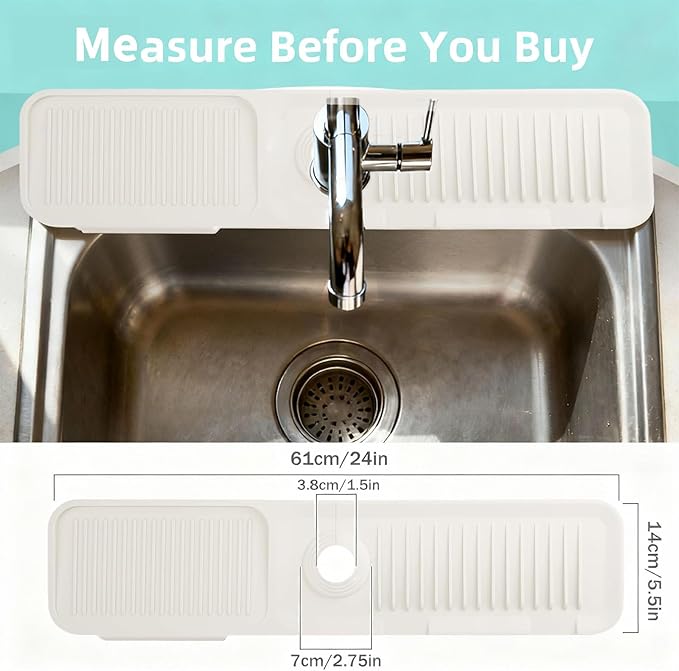 24 Inch Longer Faucet Mat, kitchen sink splash guard-Kitchen Sink Faucet Mat
