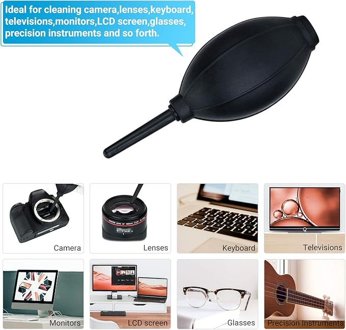 Soft Tip Silicone Super Air Blower Blaster Pump Dust Cleaner Include Micro