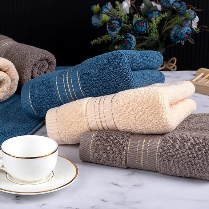 3 Pack Hand Towels for Bathroom, Cotton Soft Absorbent Decorative Hand Towel