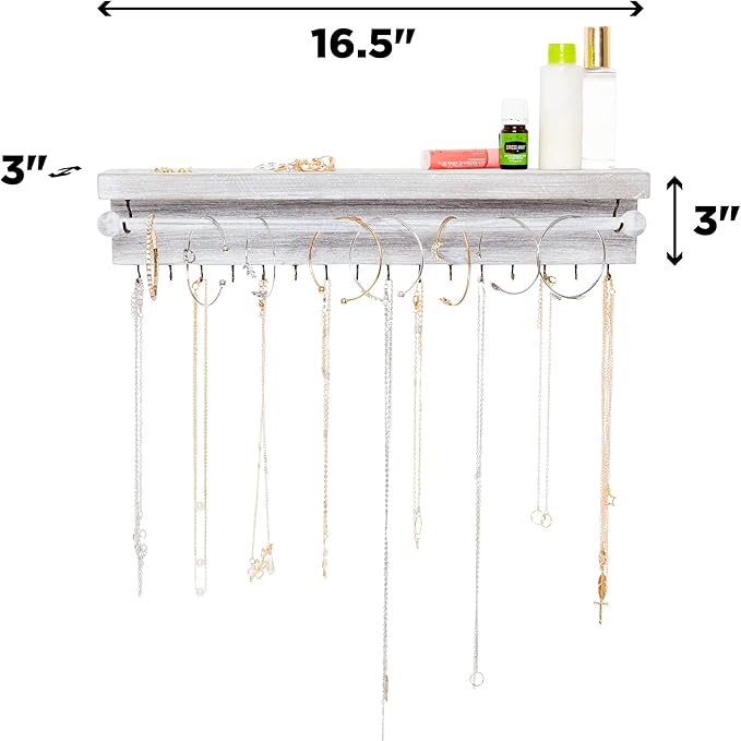 Rustic Necklace Jewelry Organizer