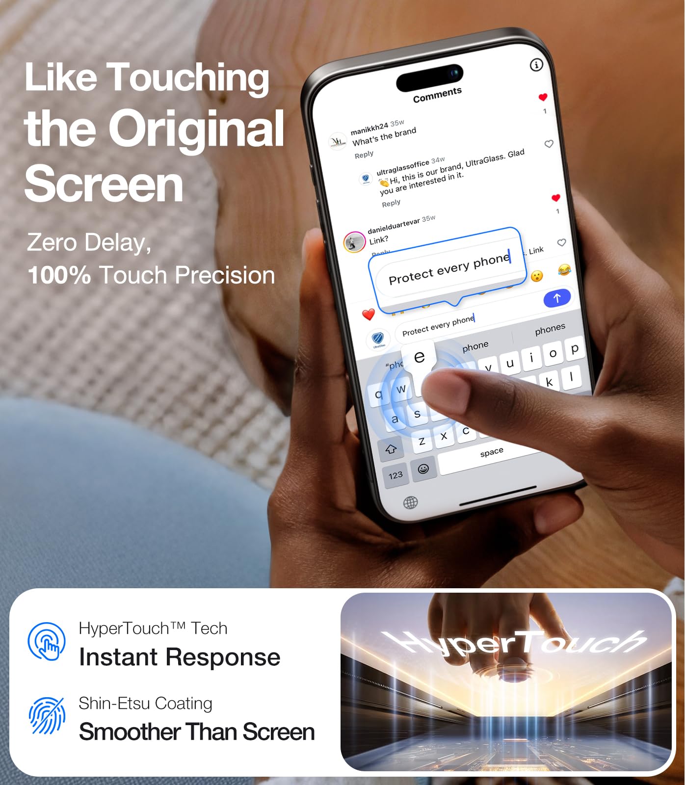 UltraGlass 9H+ Glass for iPhone 15 Pro Max Privacy Screen Protector [Invisible Privacy Armor] Screen Protector 15 Pro Max Tempered [Full Coverage & Longest Durable] 15 ProMax, 2 Pack