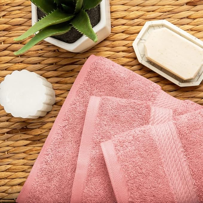 SUPERIOR Egyptian Cotton Pile 3 Piece Towel Set, Includes 1 Bath, 1 Hand