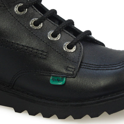 Kickers Youth Unisex Kick Hi Classic Ankle Boots | Extra Comfortable | Added Durability | Premium Quality, Black, 5 UK