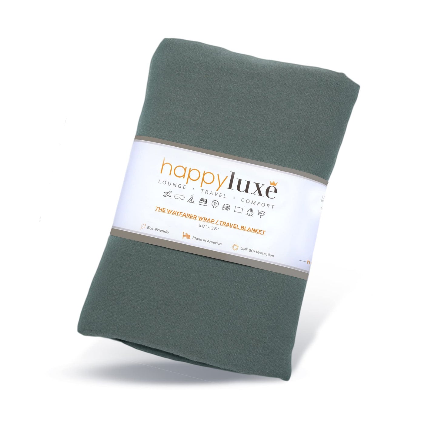 HappyLuxe Travel Wrap and Blanket, Comfort Accessories for Women, Eco Friendly (Sage Green)