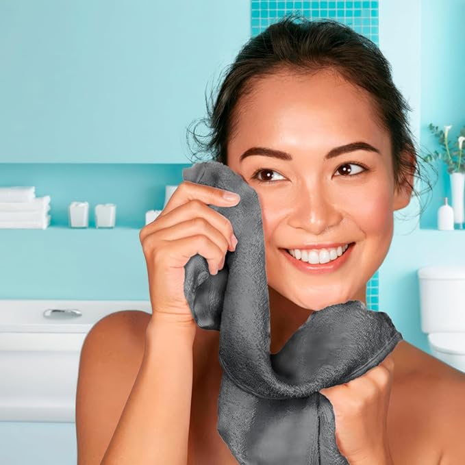Wealuxe Dark Gray Washcloths 48 Pack