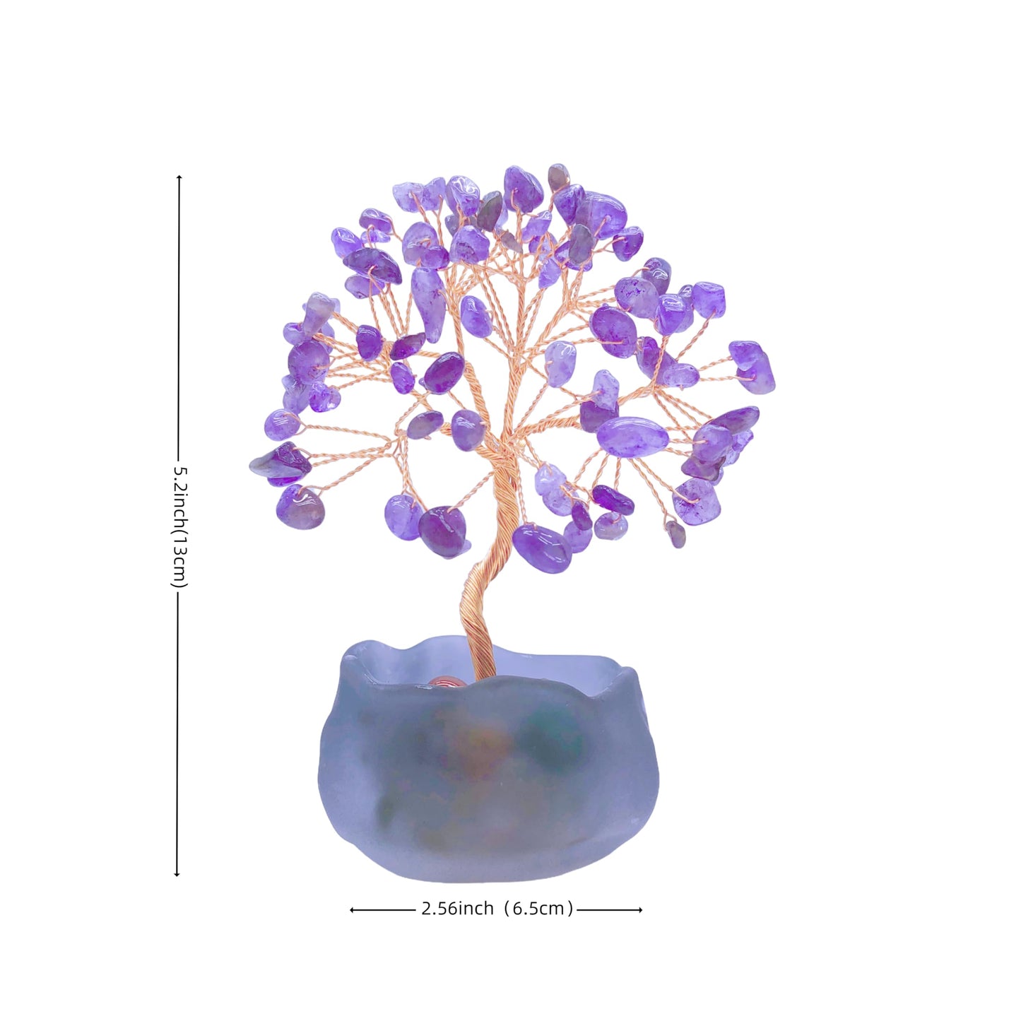 Amethyst Crystal Trees of Life Decor, Purple Gem Tree for Crystal Healing Handcrafted Gem Trees of Life for Home Decor (Amethyst)