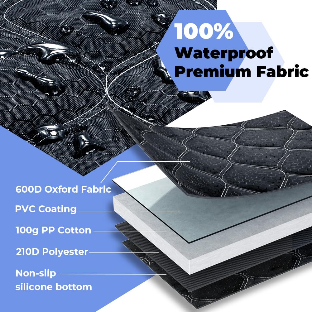 KYG Car Boot Protector, Waterproof, Nonslip, Boot Liner for Dogs, Heavy-Duty Dog Car Seat Cover with Bumper Protection, Scratch-Proof & Durable Boot Liner Fits Cars, Hatchback SUVs 185x105cm (73"x41")