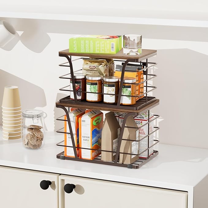 Extra Large 2 Pack Potato and Onion Storage Bins, Stackable Storage Pantry