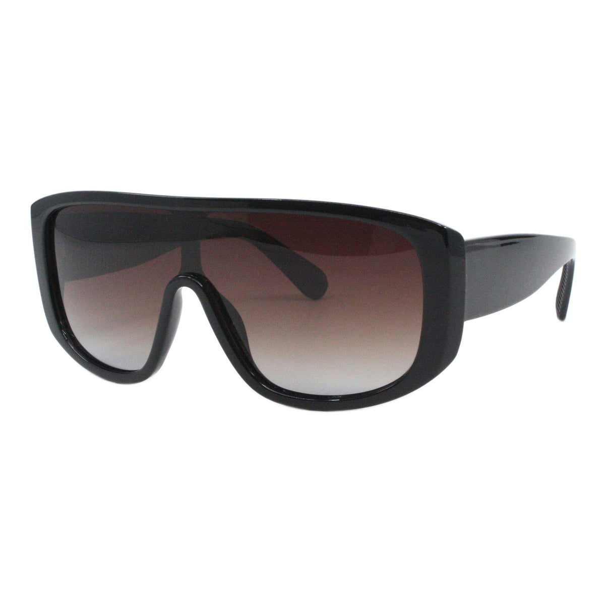 PASTL Women's Polarized Sunglasses Oversized Square Shield Style UV400 Black, Brown