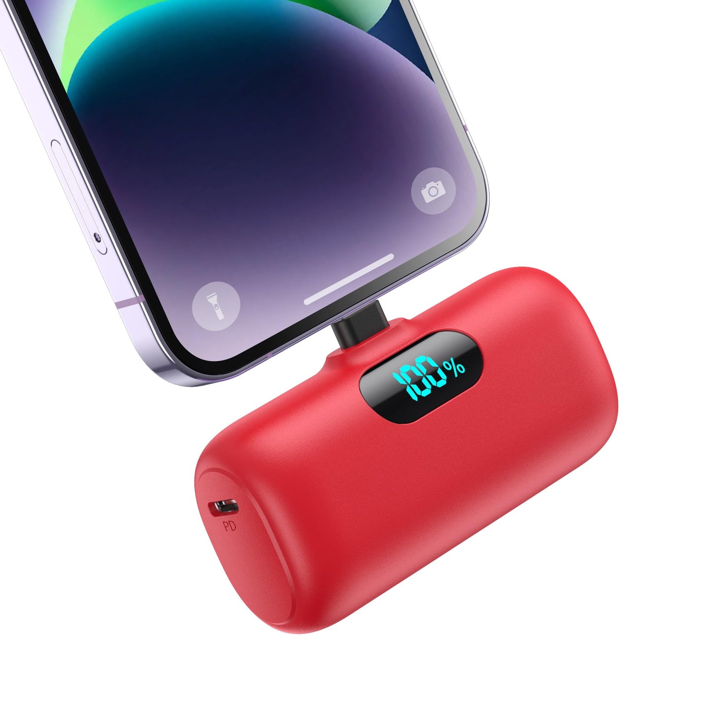 Small Portable Charger for iPhone,Upgraded 5000mAh PD Fast Charging Power Bank,Mini Battery Pack Backup Charger Compatible with iPhone 14/14 Pro Max/13/13 Pro/12 Pro/11/XS/XR/X/8/7/6 etc-Black