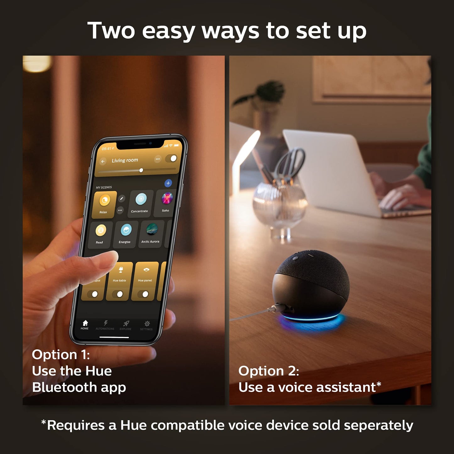 Philips Hue White E27 lamp single pack 1x1055lm; dimmable; warm white light; controllable via app; compatible with Amazon Alexa (Echo; Echo Dot)