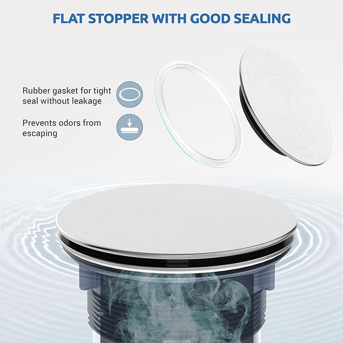 BOTEMY Stainless Steel Sink Drain Strainer 3-1/2 Inch Kitchen Sink Drain