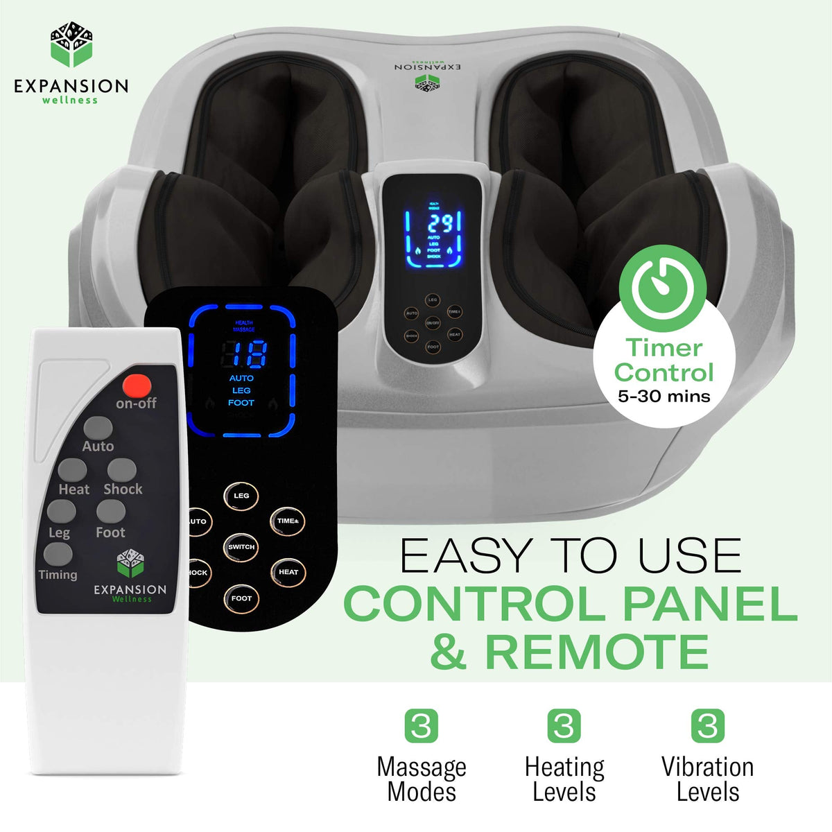 KoolerThings Shiatsu Heated Foot and Cal Massager Machine to Relieve Sore Feet, Ankles, Calfs and Legs, Deep Kneading Therapy, Relaxation Vibration and Rolling & Stimulates Blood Circulation