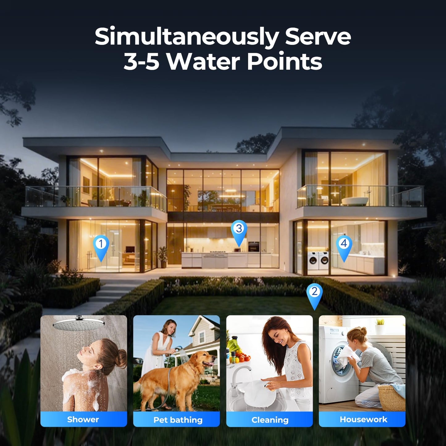 FOGATTI Natural Gas Tankless Water Heater Indoor - Max 7.5 GPM 170,000 BTU, CSA Certified Compact Design On Demand Instant Hot Water Heater - Instagas Comfort 170S Series