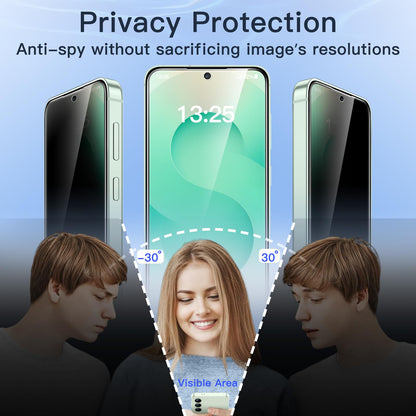 JETech Privacy Screen Protector for Samsung Galaxy S23 5G 6.1-Inch with Camera Lens Protector, Anti-Spy Tempered Glass Film, Fingerprint ID Compatible, 2-Pack Each
